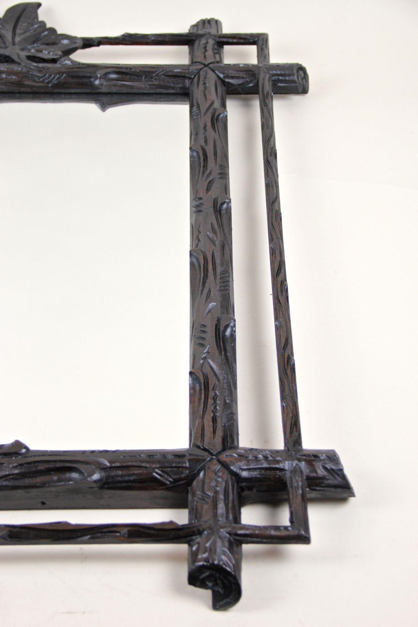 Specchio rustico Black Forest del XIX secolo, intagliato a mano, Austria, circa 1880 in vendita 6