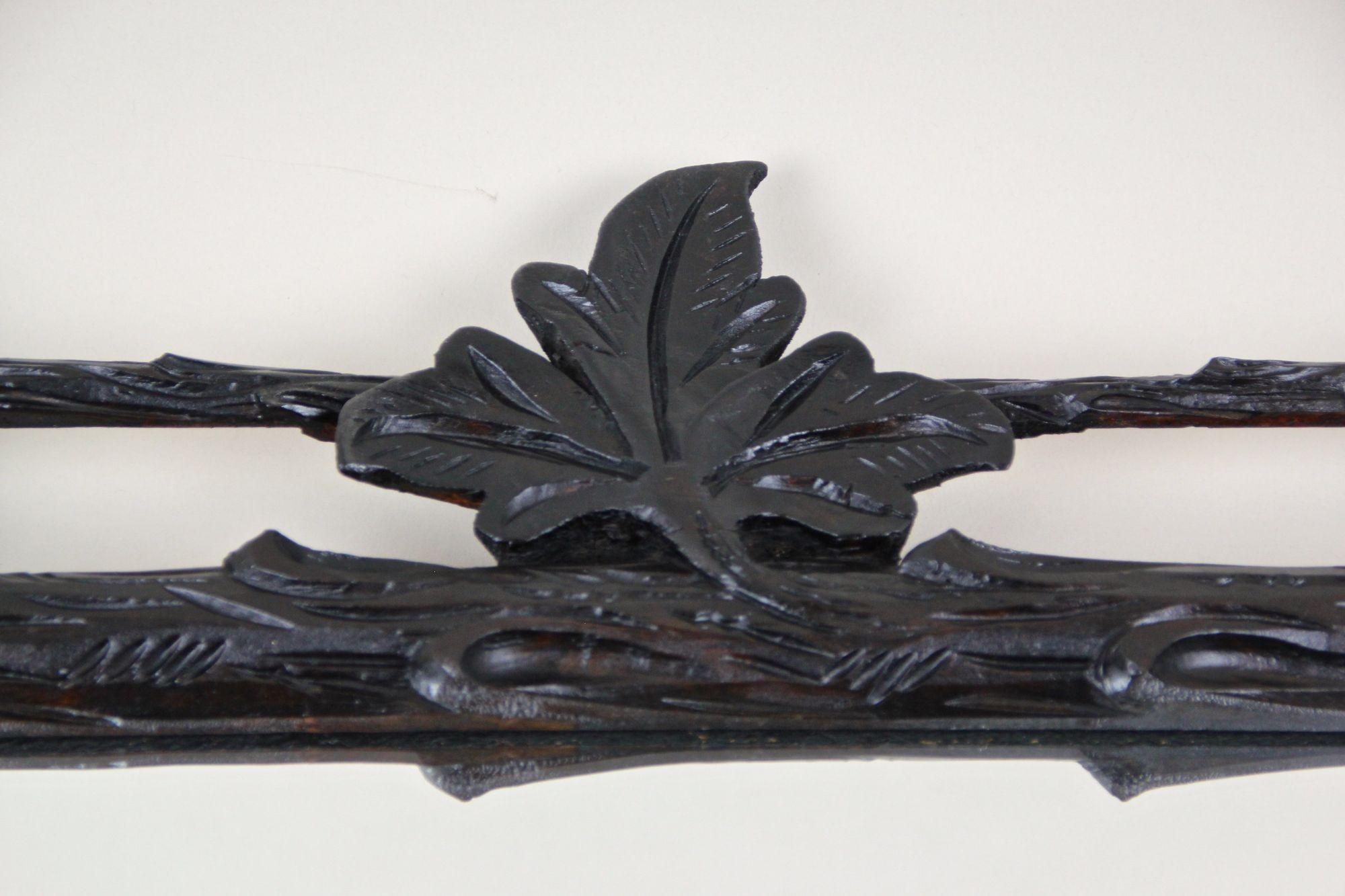 Specchio rustico Black Forest del XIX secolo, intagliato a mano, Austria, circa 1880 in vendita 8