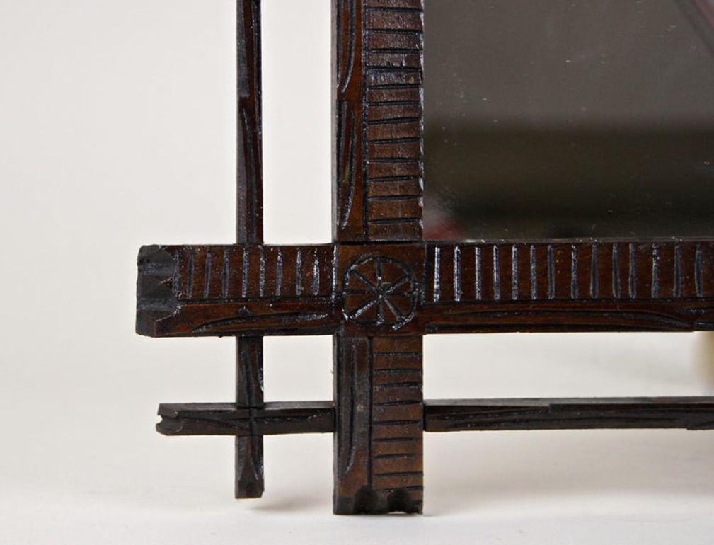 Espejo rústico Black Forest del siglo XIX, tallado a mano, Austria, hacia 1880 en venta 2