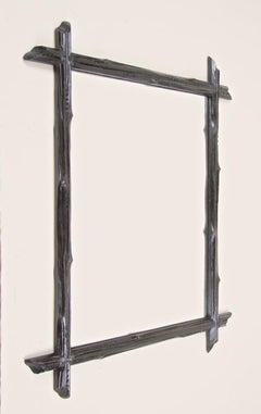 19th Century Rustic Black Forest Mirror, Handcarved, Austria, circa 1880