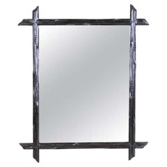 19th Century Rustic Black Forest Mirror, Handcarved, Austria, circa 1880