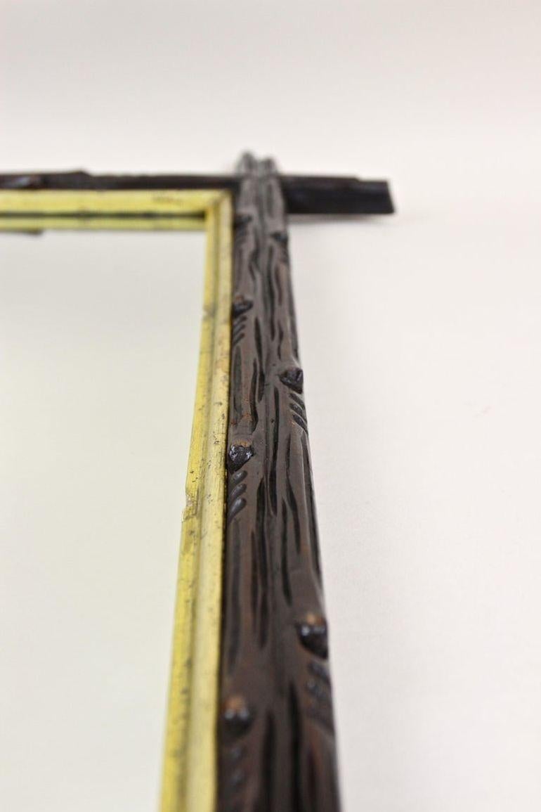 Specchio rustico Black Forest del XIX secolo con barre interne dorate, AT, circa 1880 in vendita 9