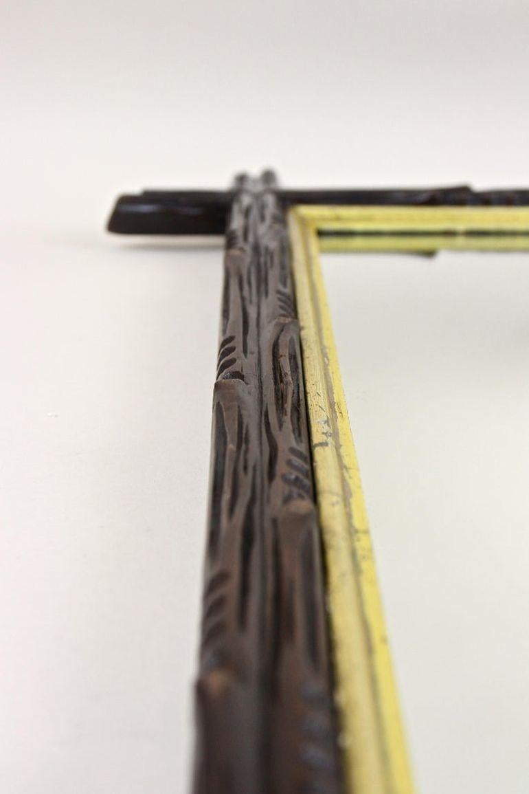 Specchio rustico Black Forest del XIX secolo con barre interne dorate, AT, circa 1880 in vendita 11