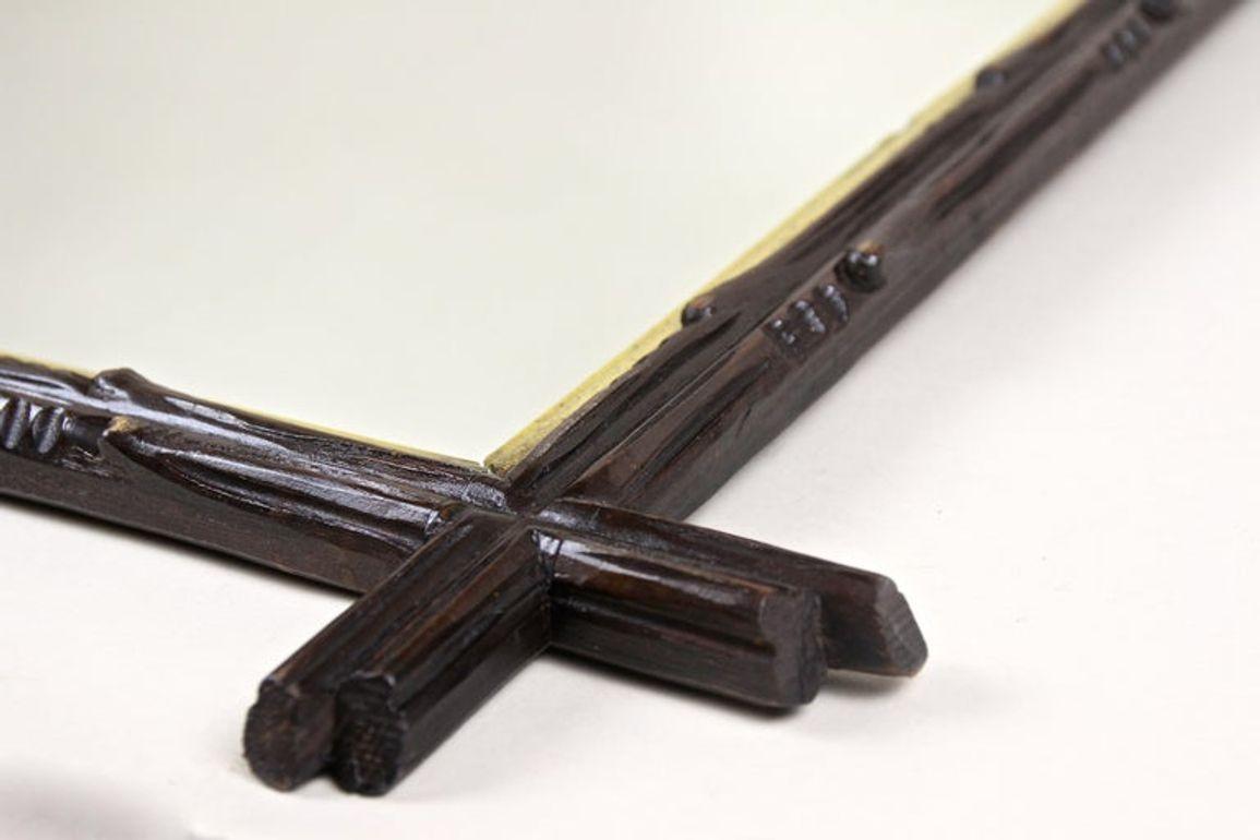 Specchio rustico Black Forest del XIX secolo con barre interne dorate, AT, circa 1880 in vendita 14