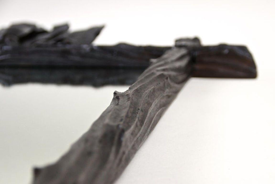 Specchio rustico Black Forest del XIX secolo con foglie di Oak e ghiande, AT 1870 ca. in vendita 12