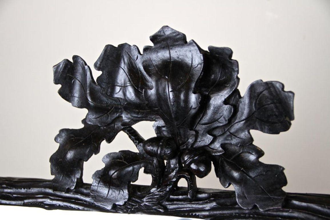 Specchio rustico Black Forest del XIX secolo con foglie di Oak e ghiande, AT 1870 ca. in vendita 1