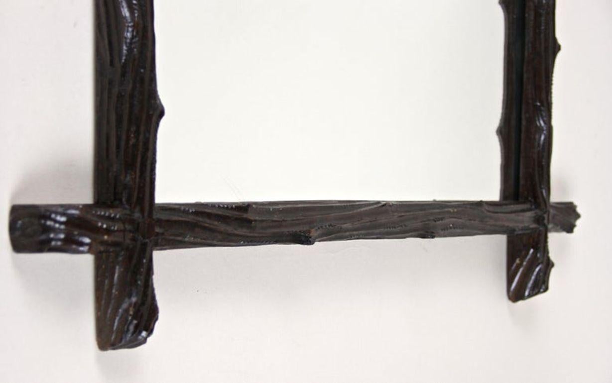 Specchio rustico Black Forest del XIX secolo con foglie di Oak e ghiande, AT 1870 ca. in vendita 4