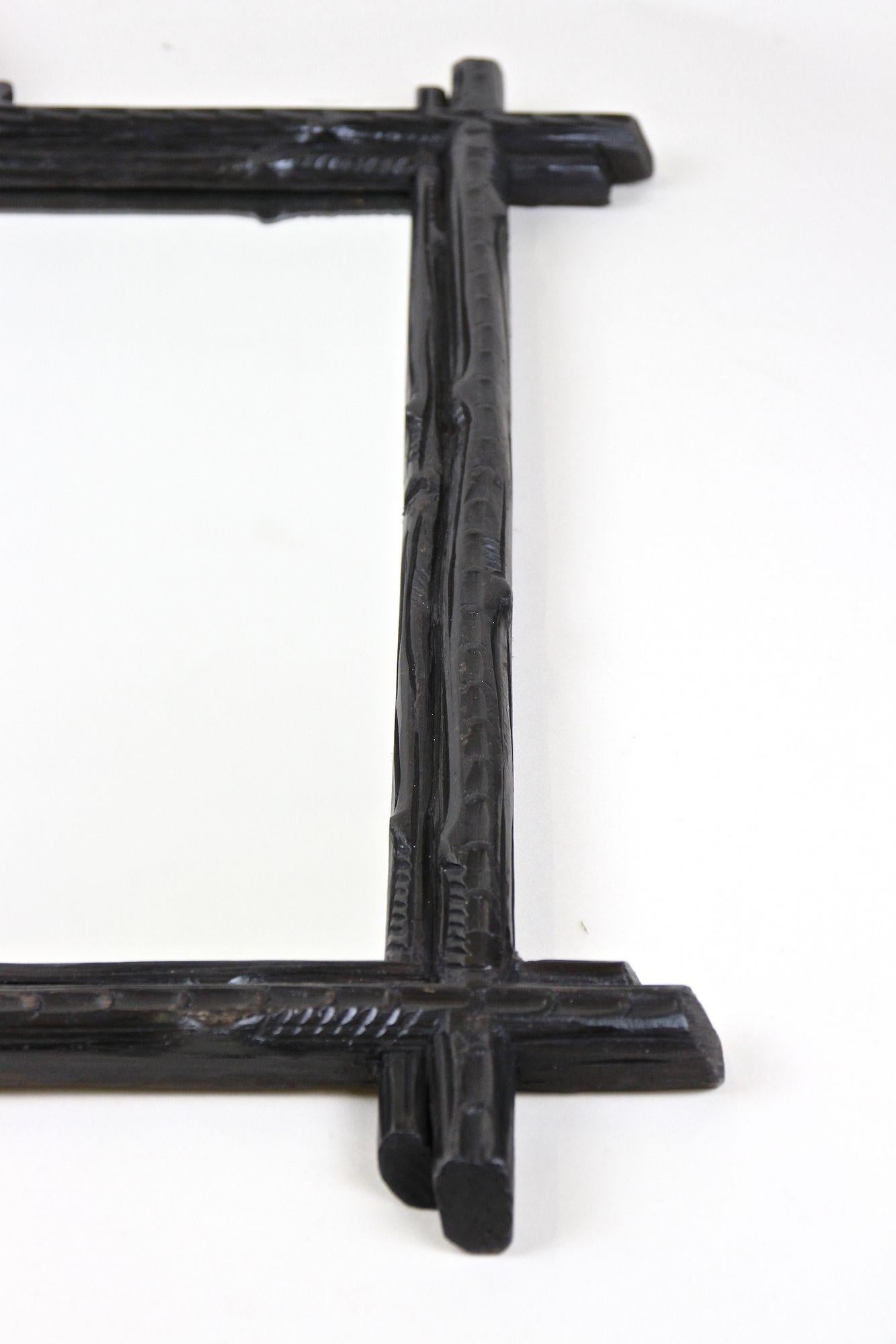 Specchio rustico Black Forest del XIX secolo con foglie di Oak, Austria circa 1870 in vendita 7
