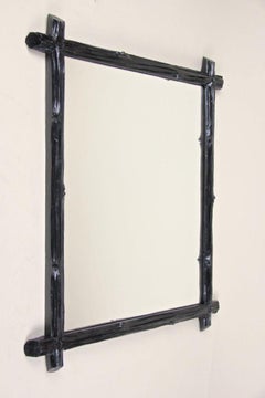 19th Century Rustic Black Forest Wall Mirror, Austria, circa 1880
