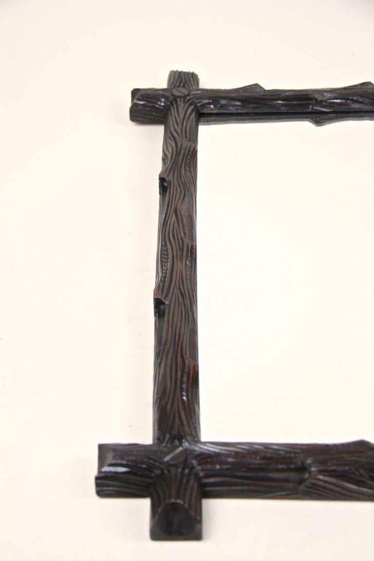 Espejo Rústico de Pared Black Forest del Siglo XIX - Tallado a Mano, Austria circa 1880 en venta 5