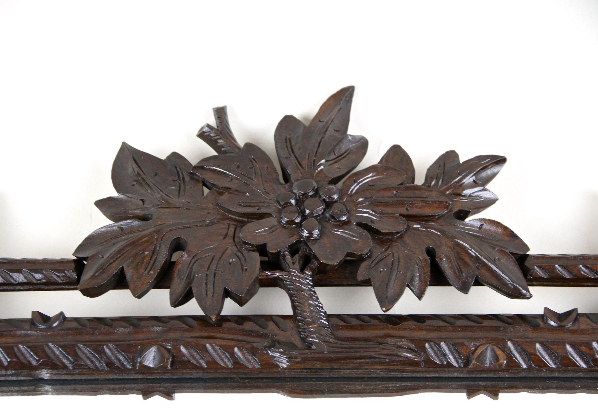 19th Century Rustic Black Forest Wall Mirror with Double Frame, AT circa 1890 For Sale 7