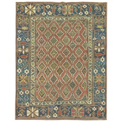 Rustikaler kaukasischer Stammeskunst-Teppich aus dem 19. Jahrhundert