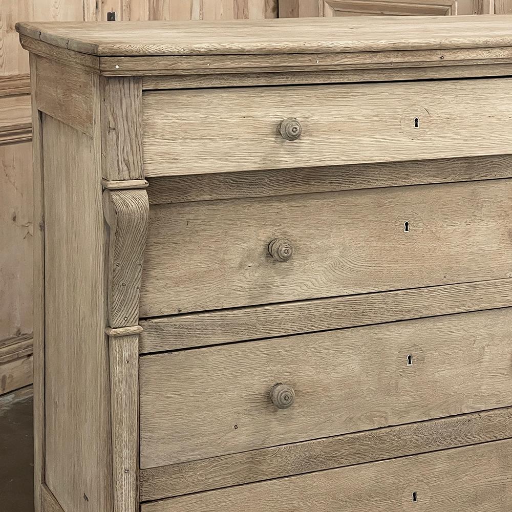 19th Century Rustic Charles X Commode ~ Chest of Drawers in Stripped Oak 4