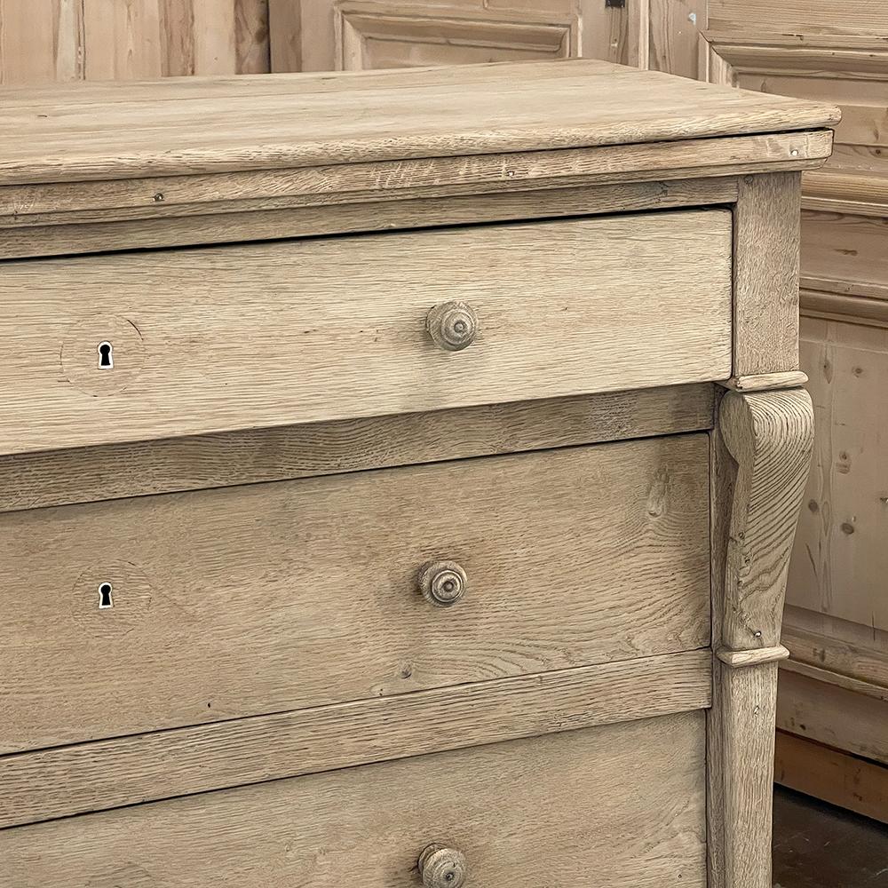19th Century Rustic Charles X Commode ~ Chest of Drawers in Stripped Oak 5