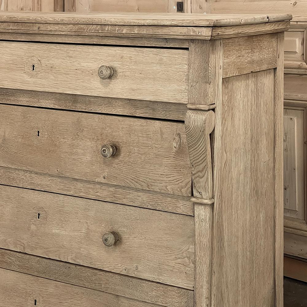 19th Century Rustic Charles X Commode ~ Chest of Drawers in Stripped Oak 9