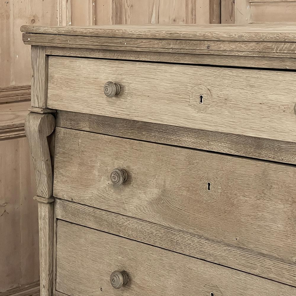 19th Century Rustic Charles X Commode ~ Chest of Drawers in Stripped Oak 11