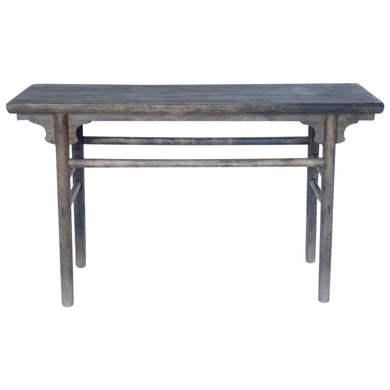 19th Century Rustic Chinese Elm Altar Table