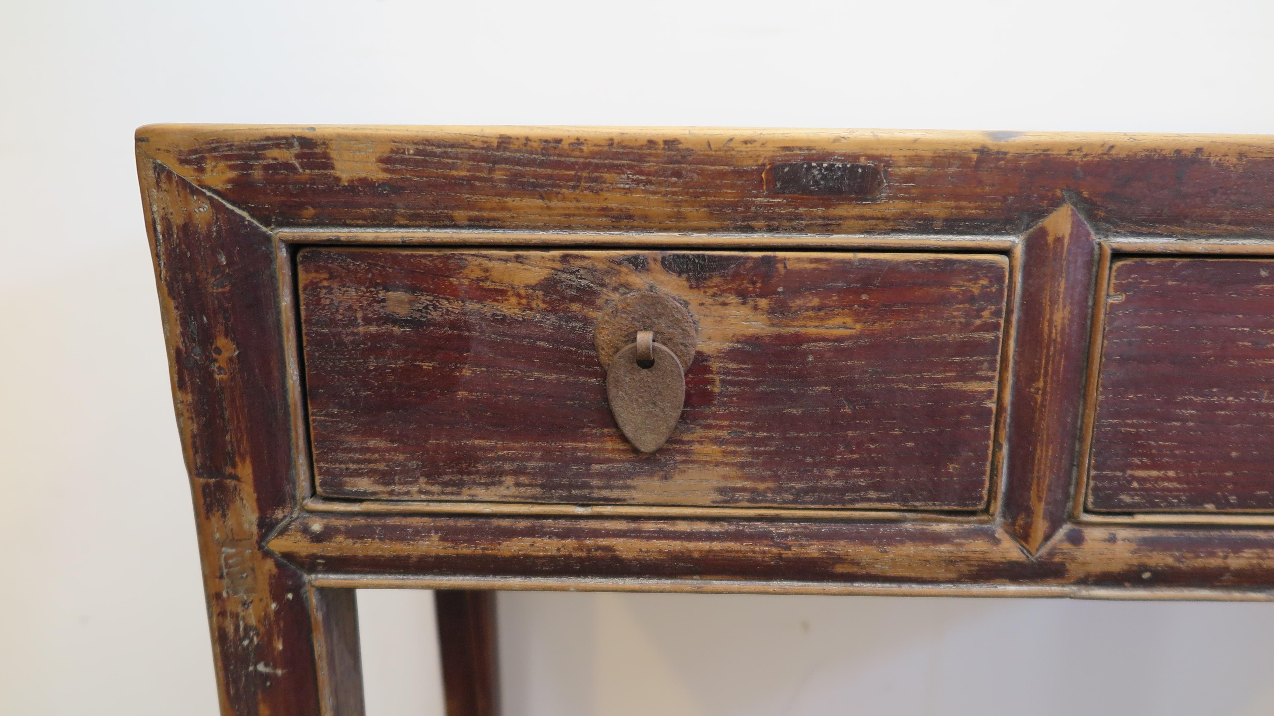 19th Century Rustic Console Table 5