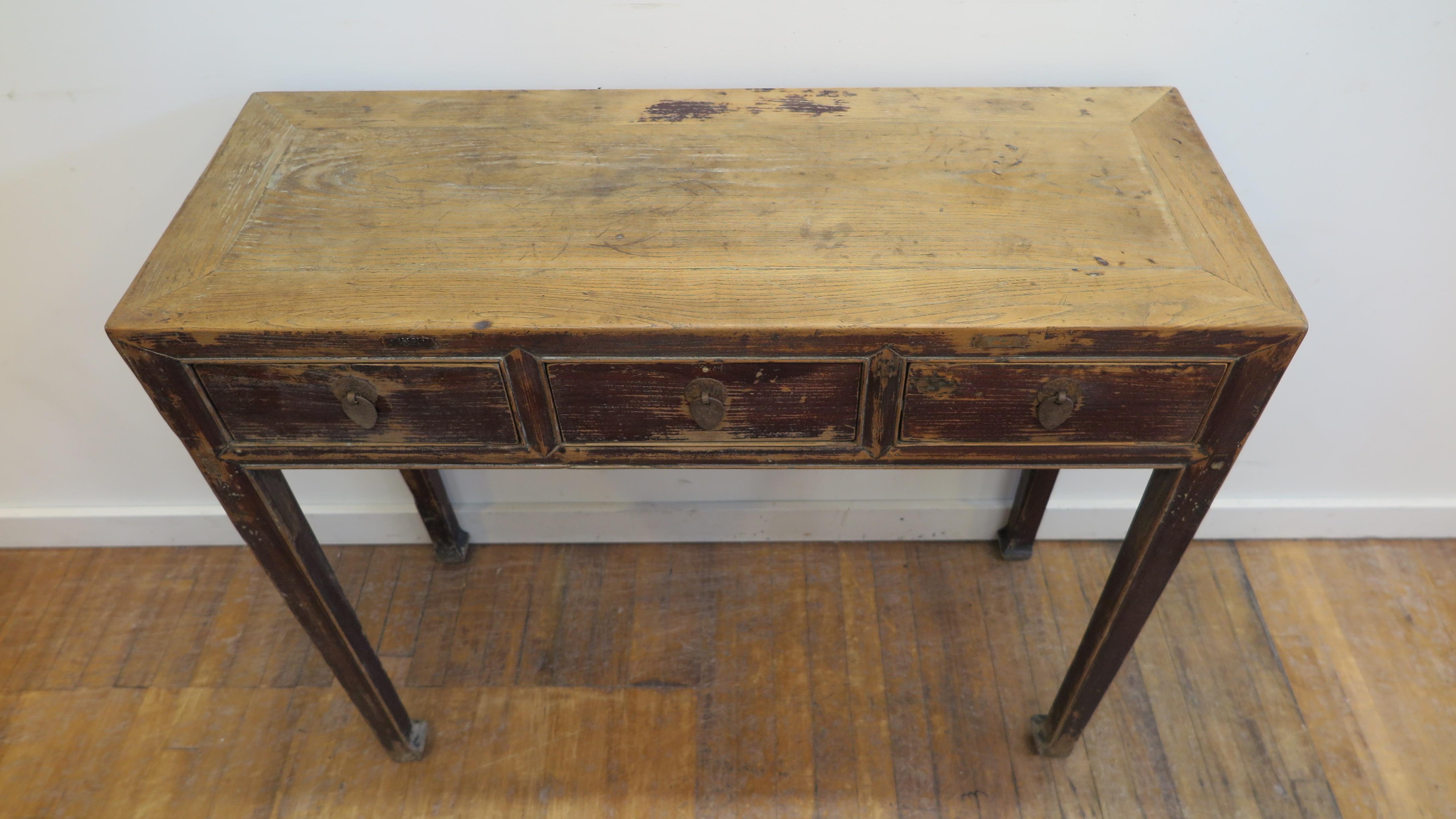 Qing 19th Century Rustic Console Table  For Sale