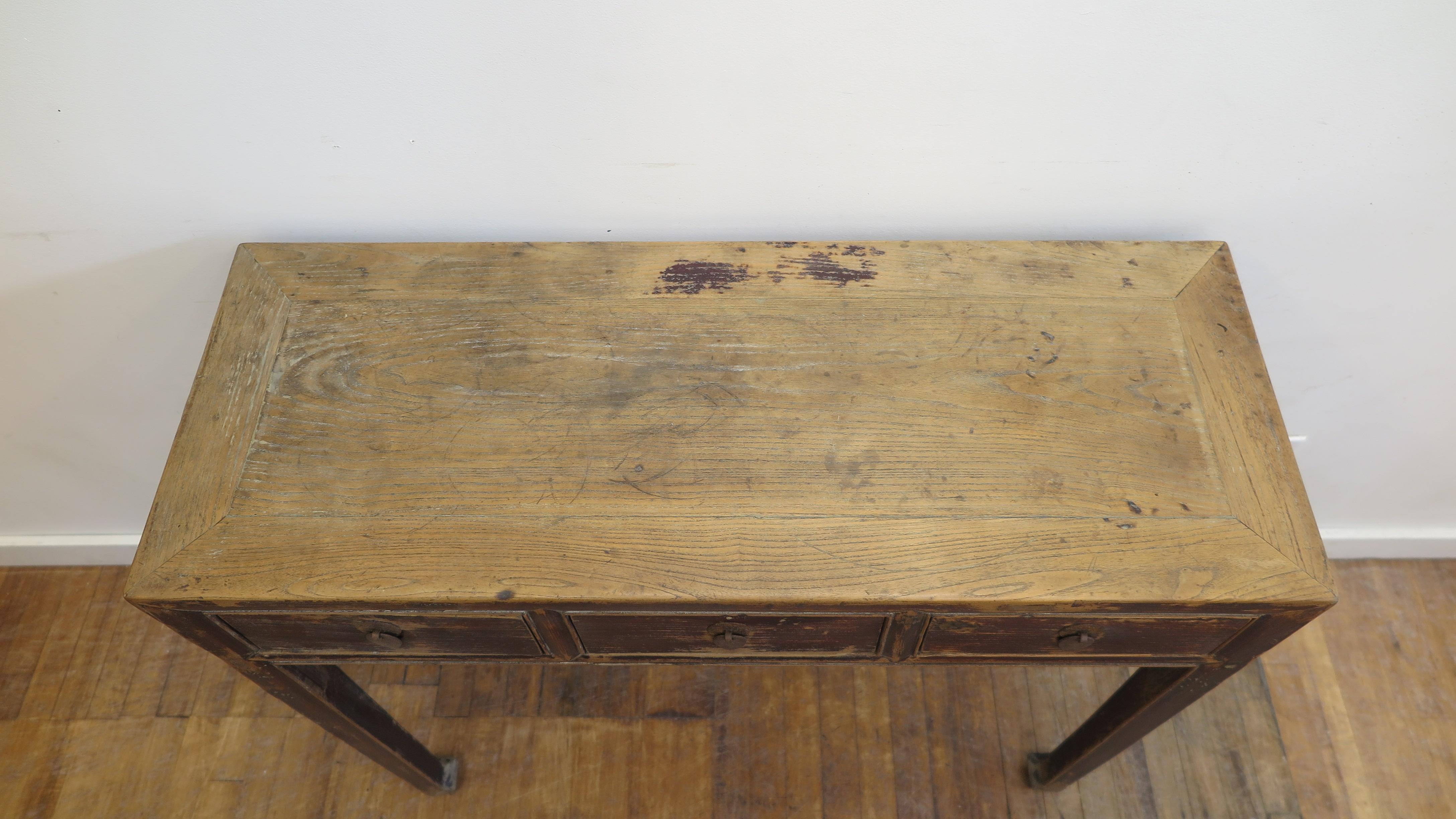 Chinese 19th Century Rustic Console Table  For Sale
