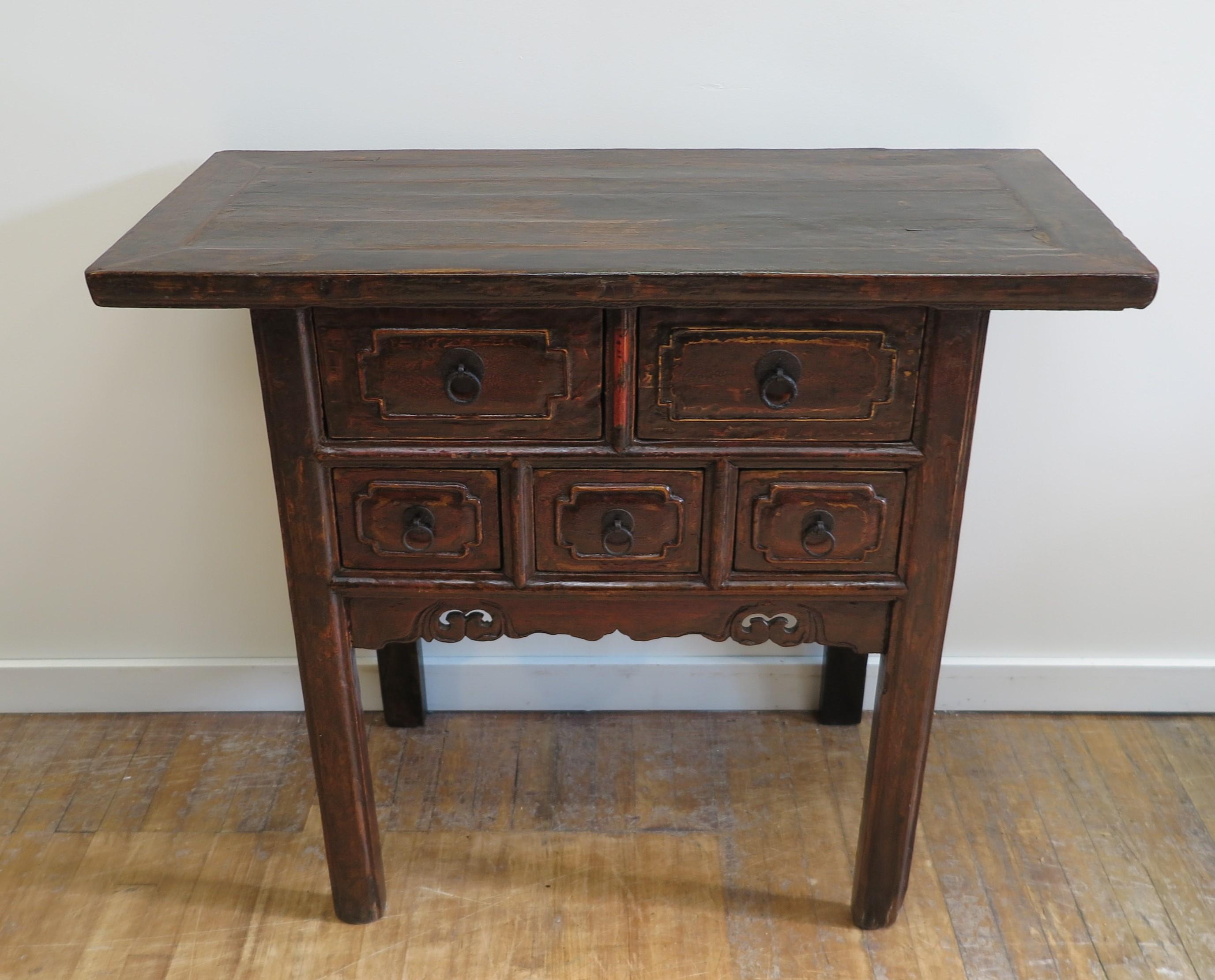 Qing 19th Century Rustic Console Table For Sale