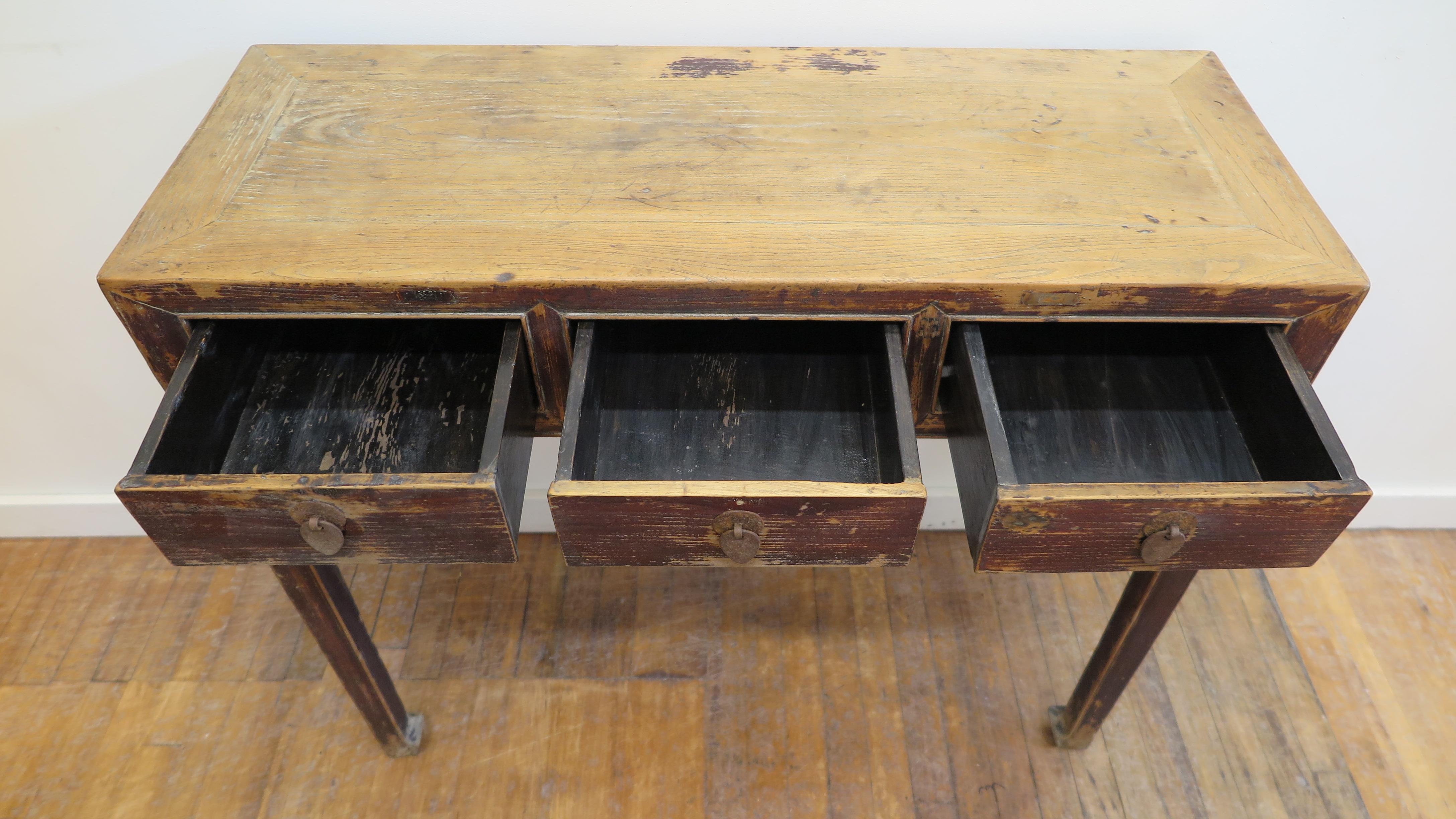Late 19th Century 19th Century Rustic Console Table  For Sale