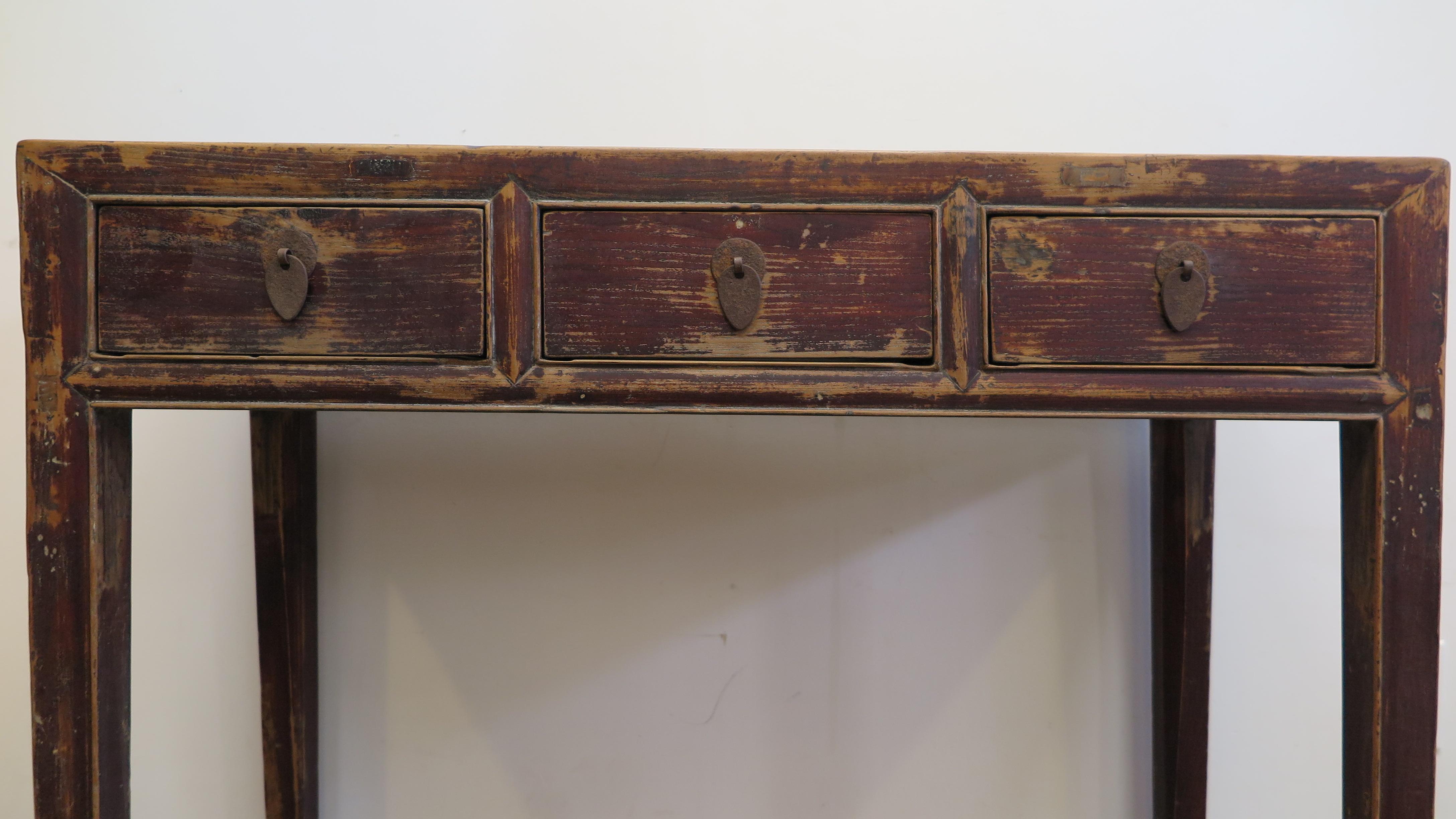 19th Century Rustic Console Table 2