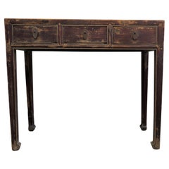 19th Century Rustic Console Table 