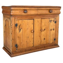 19th Century Rustic Cottage English Pine Cupboard