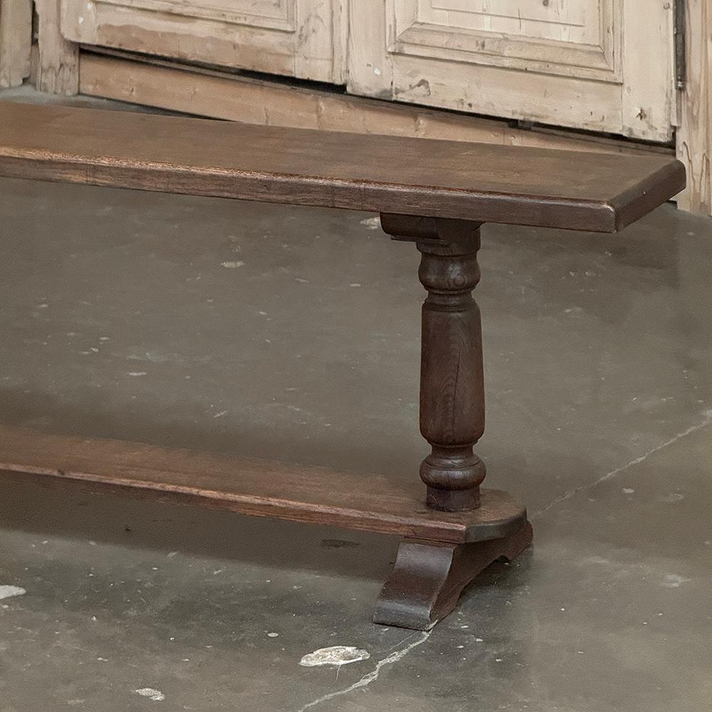Chêne Banc français rustique du 19ème siècle en vente