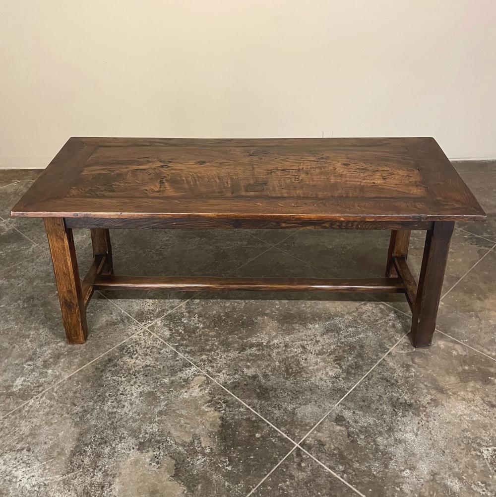 19th Century Rustic Country French Farm Table or Dining Table In Good Condition For Sale In Dallas, TX