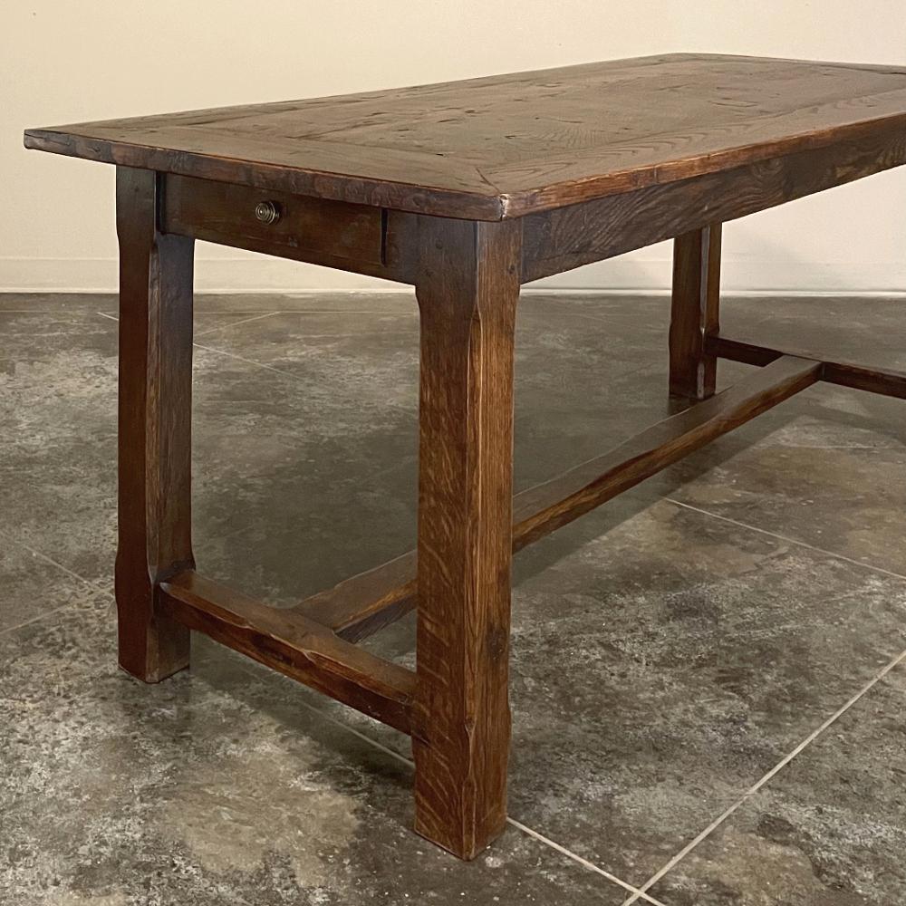 19th Century Rustic Country French Farm Table or Dining Table For Sale 1