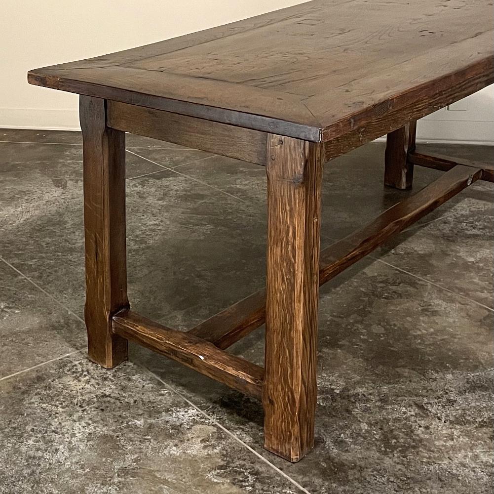 19th Century Rustic Country French Farm Table or Dining Table For Sale 2