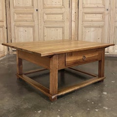 19th Century Rustic Country French Fruitwood Coffee Table