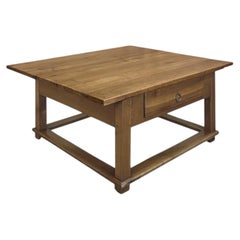 19th Century Rustic Country French Fruitwood Coffee Table