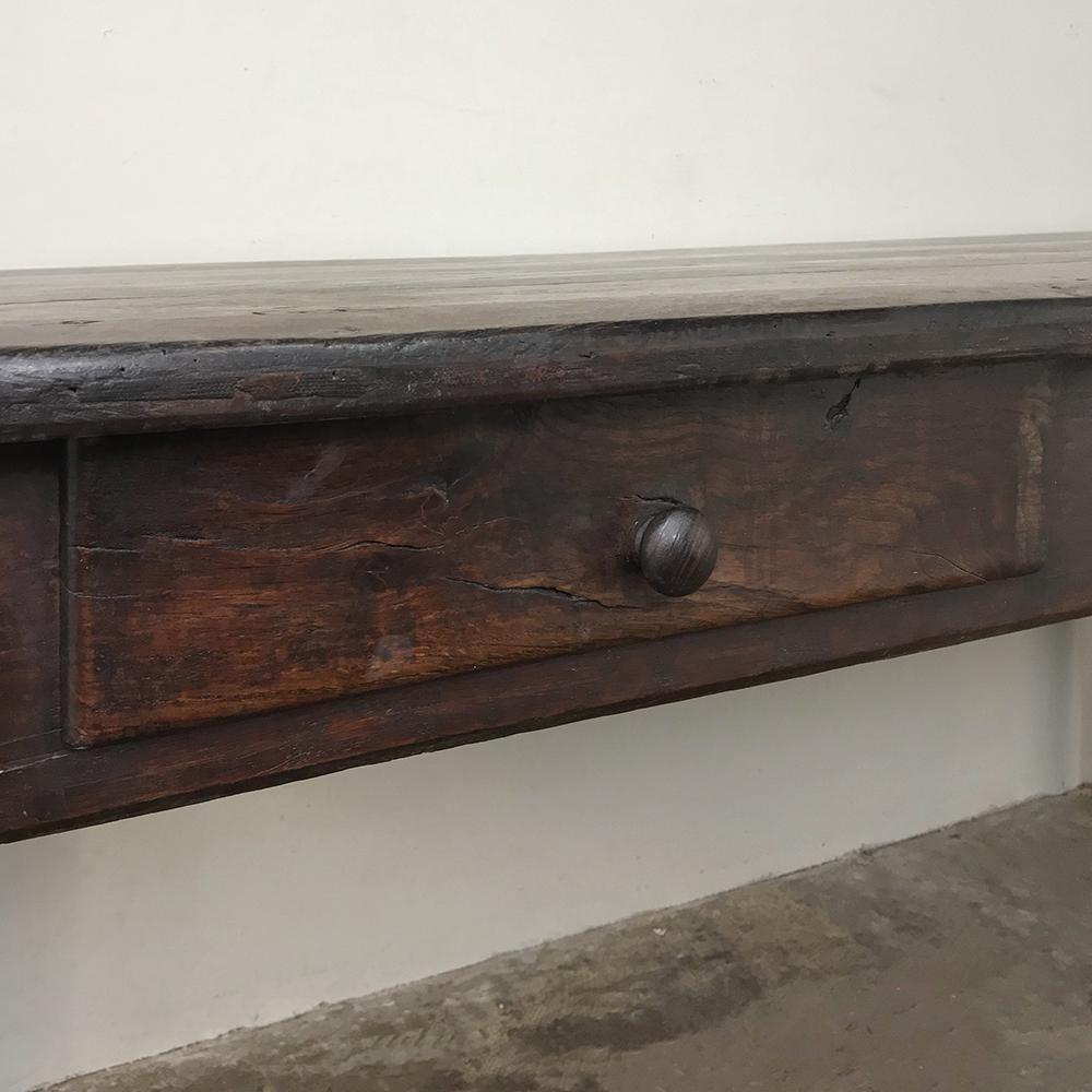 19th Century Rustic Country French Oak Farm Table, Desk 5