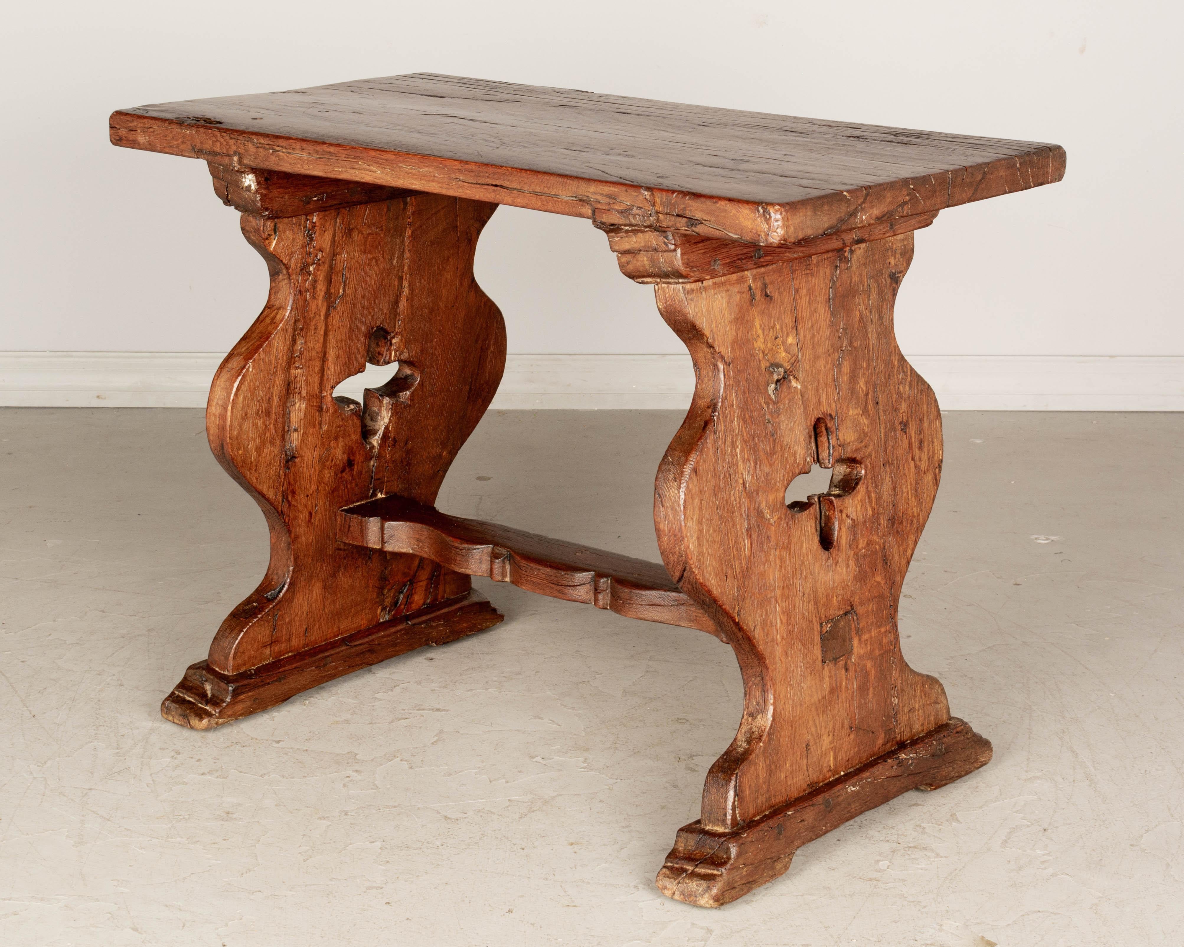 Oak 19th Century Rustic Country French Side Table
