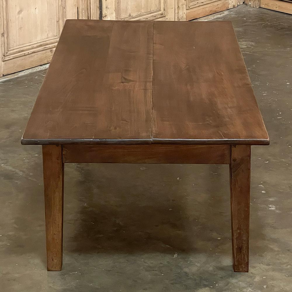 19th Century Rustic Country French Walnut Coffee Table For Sale 10