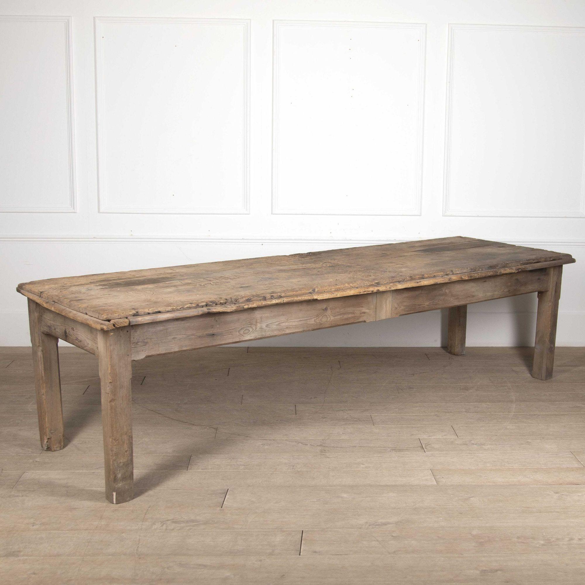 19th Century Rustic Dining Table For Sale 2