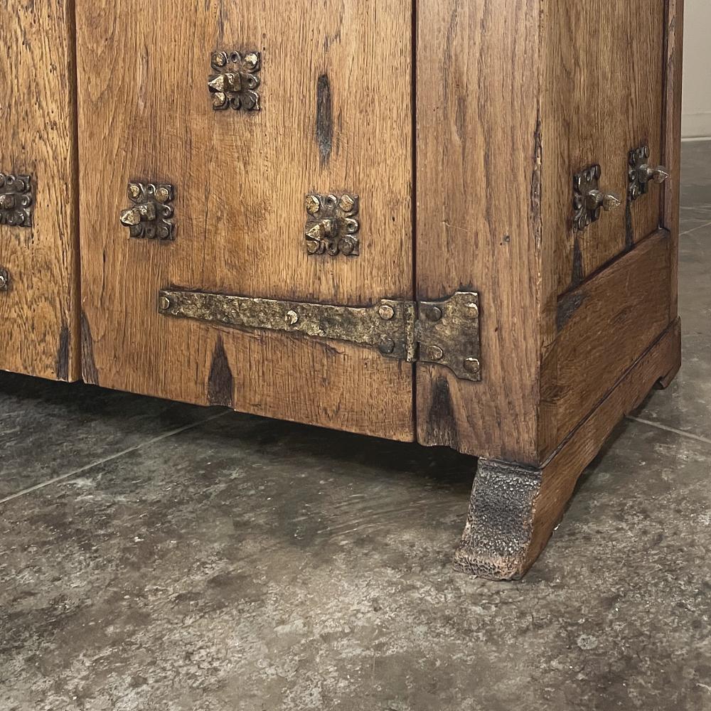19th Century Rustic Dutch Low Buffet, Credenza For Sale 11