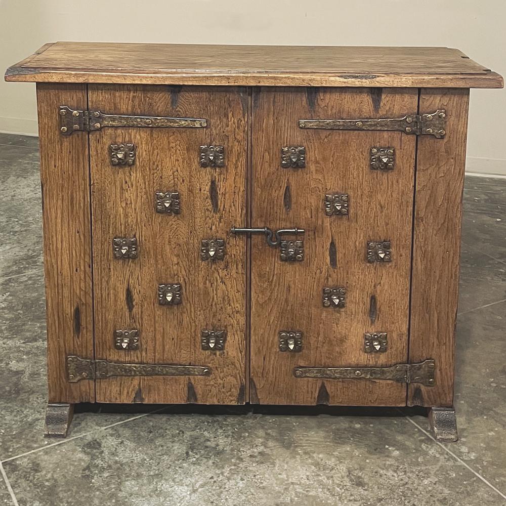 Hand-Crafted 19th Century Rustic Dutch Low Buffet, Credenza For Sale
