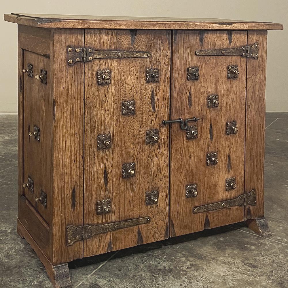 Steel 19th Century Rustic Dutch Low Buffet, Credenza For Sale