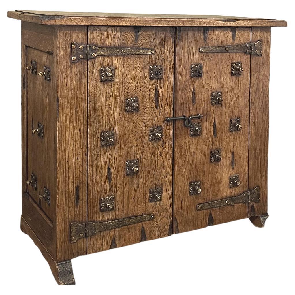 19th Century Rustic Dutch Low Buffet, Credenza For Sale