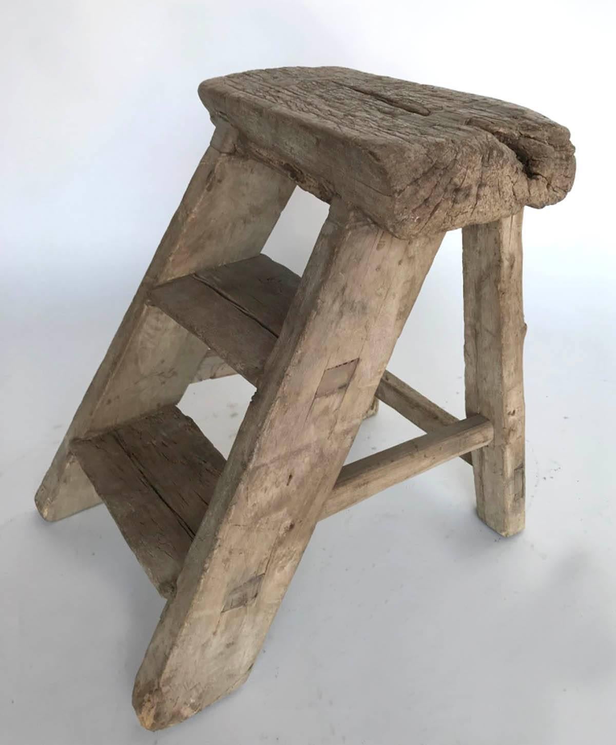 rustic step ladder