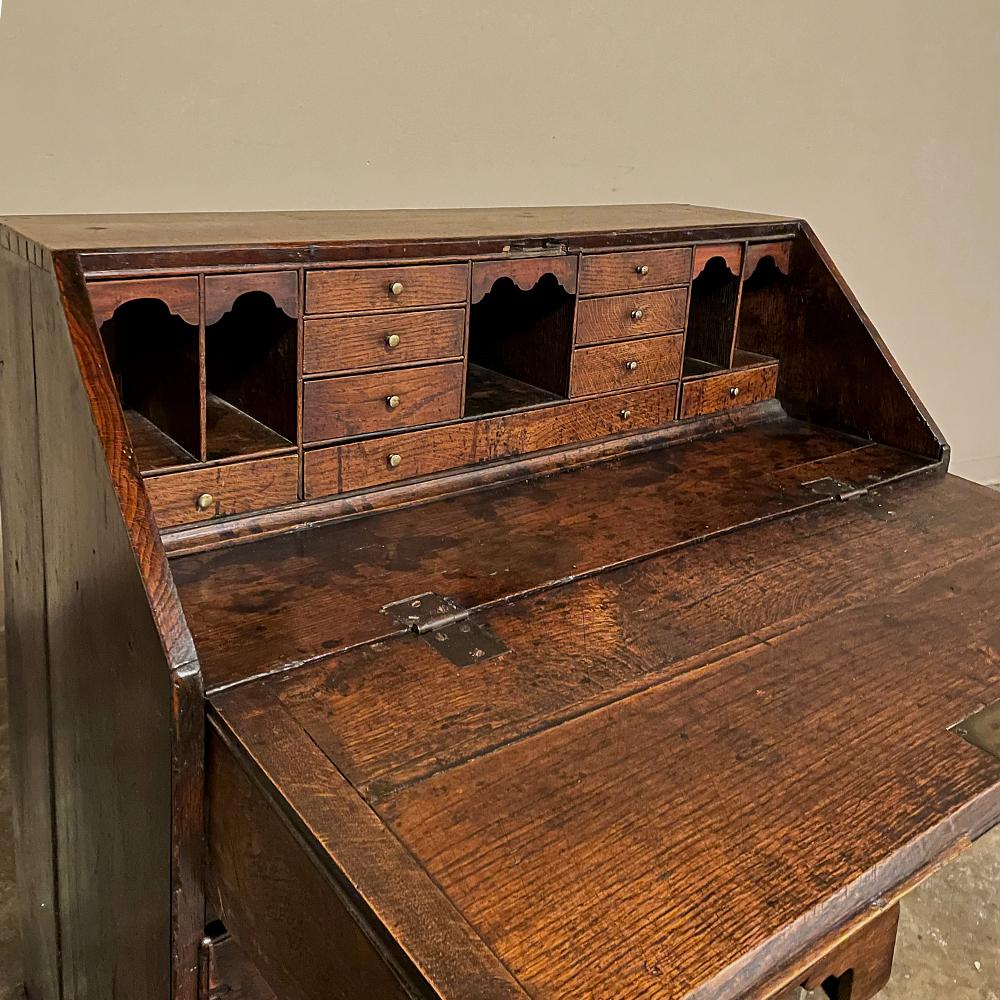 19th Century Rustic English Chippendale Secretary Desk 1
