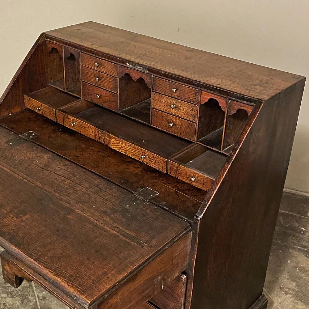 19th Century Rustic English Chippendale Secretary Desk 3