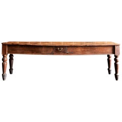 19th Century Rustic English Country House Server Table