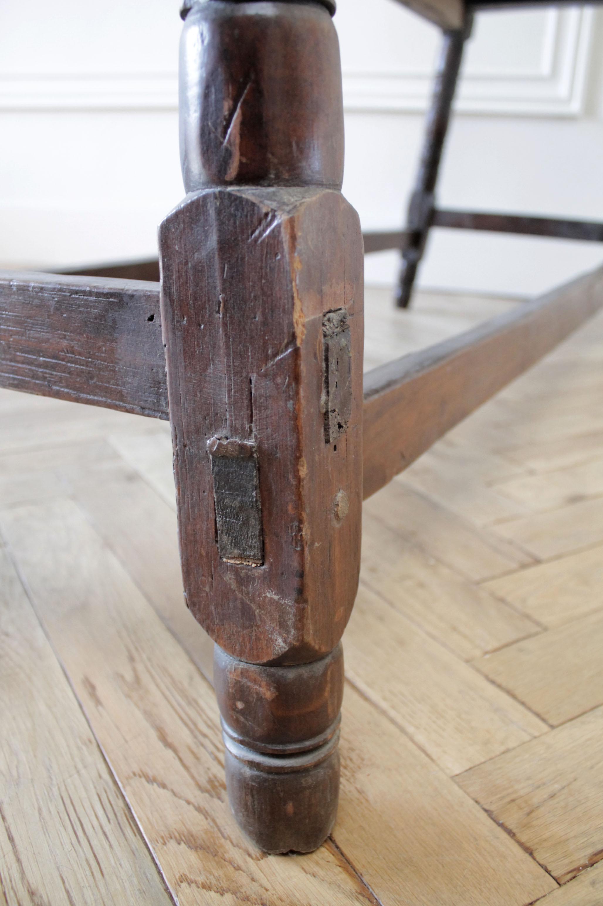 19th Century Rustic European Dark Wood Table 8