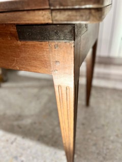 19th Century Rustic Extendable Walnut Table Louis XVI Style