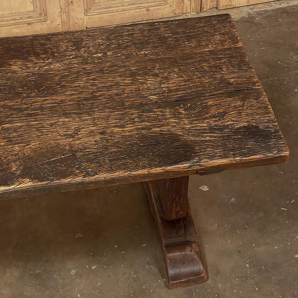 19th Century Rustic Farm Trestle Table For Sale 5